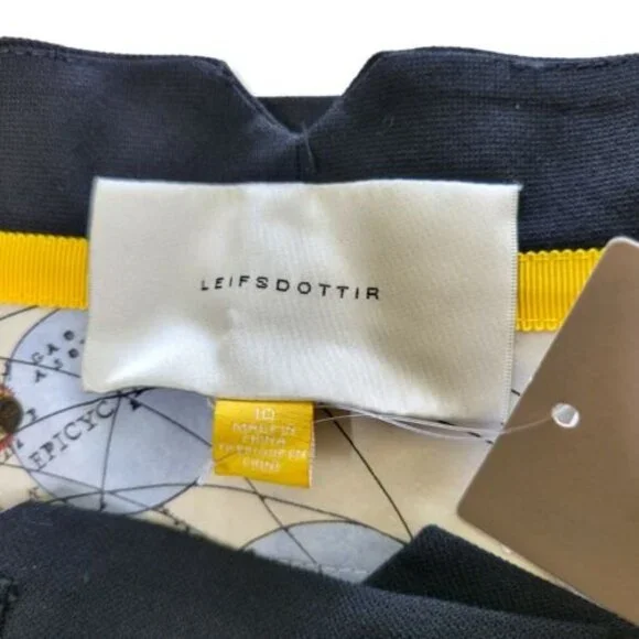 ANTHROPOLOGIE Leifsdottir Wide Leg High Rise pleated cuffed Pants Size 10 Black